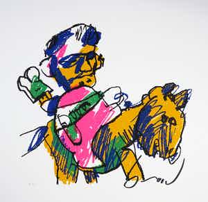 Herman Brood - Zeefdruk, Te Paard verkocht voor € 150!