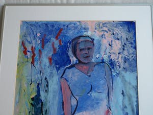 Niet of onleesbaar gesigneerd - Ingelijst, olieverf op papier , Dame - 1997 kopen? Bied vanaf 1!