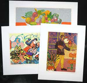 Ondine de Kroon - Hendrik Jan Visser en Emeke Buitelaar, Lot van drie stuks grafiek verkocht voor € 40!