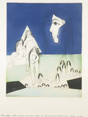 Ans Wortel - Kleurenets, Witte zielen - Ingelijst kopen? Bied vanaf 120!