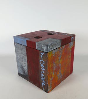 Niet of onleesbaar gesigneerd - Hout, Beschilderde doos kopen? Bied vanaf 10!