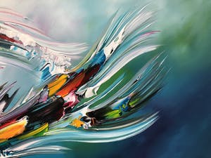 Gena - Abstract Blue kopen? Bied vanaf 300!