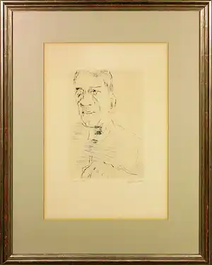 Oskar Kokoschka - Droge Naald, Zelfportret - Ingelijst verkauft für € 160!