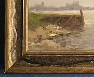 Jan Schaeffer - Gezicht op Veere kopen? Bied vanaf 125!