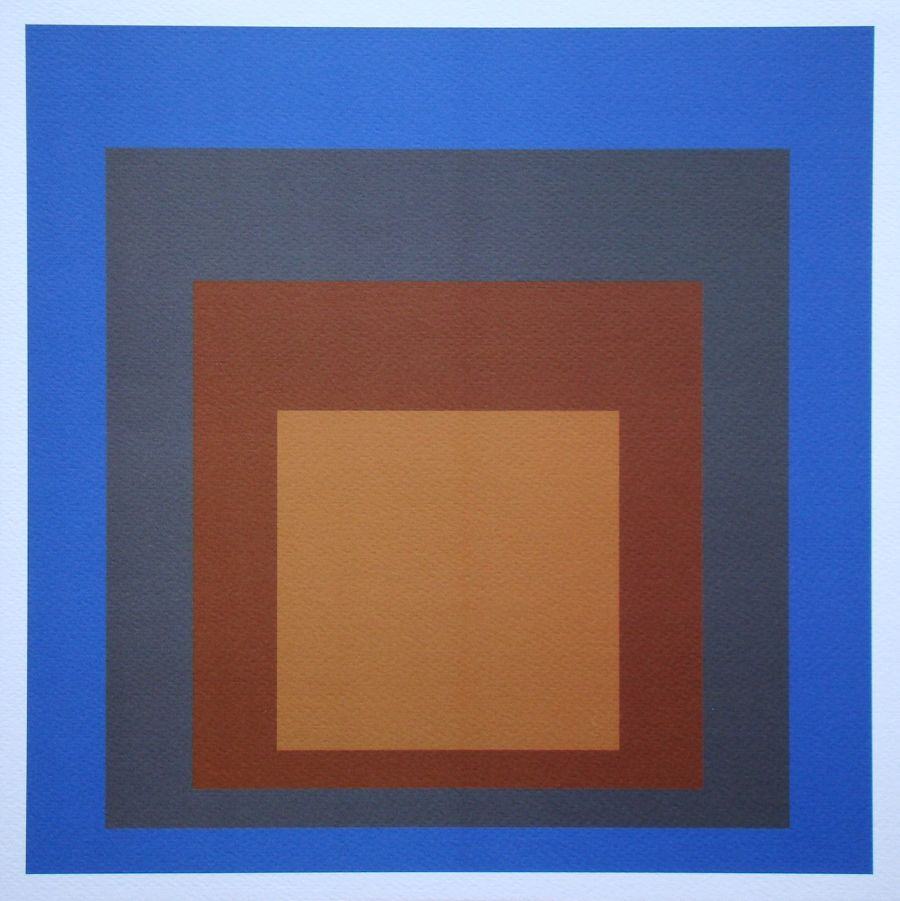 AcheterJosef Albers - Eerbetoon aan het plein - Zeefdruk - Guggenheim Museum New York - 1979? Enchérissez de 300!