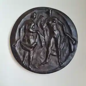 Ed van Teeseling - Bronzen penning, 2 badende vrouwen Ovestin verkauft für € 45!