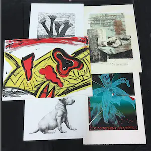 Niet of onleesbaar gesigneerd - Lot van 10 werken op papier van diverse kunstenaars kopen? Bied vanaf 1!