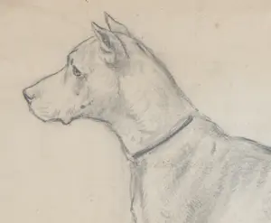 Otto Eerelman - Schets van een hond kopen? Bied vanaf 200!