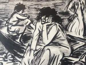 Frans Masereel - groupe autour d'une barque kopen? Bied vanaf 750!