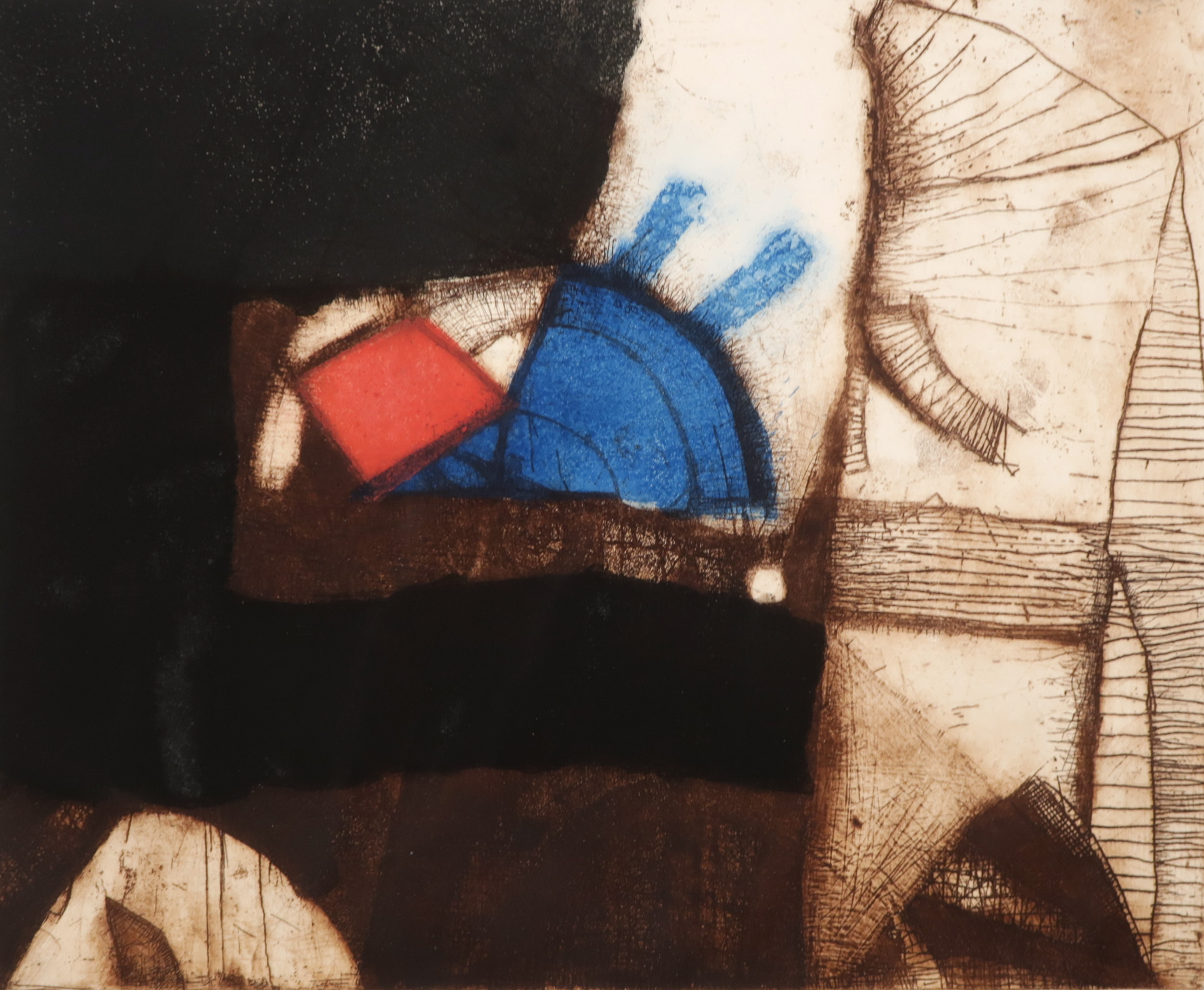 Guillaume Le Roy - Ets en aquatint, Zonder titel verkocht voor € 40!