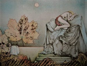 Georg Hadeler - gesigneerd Surrealistisch Litho "Reve de Jeune Fille" - 32 van 100 / 1979 kopen? Bied vanaf 10!