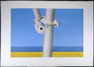 Marinus Fuit - Zeefdruk, Paal met klemmen op boulevard kopen? Bied vanaf 1!