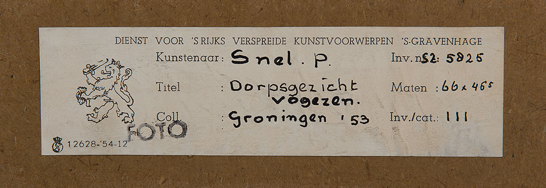 Piet Snel - Dorpsgezicht van de Vogezen - Pastelkrijt en inkt op papier - BKR Groningen 1953 kopen? Bied vanaf 10!