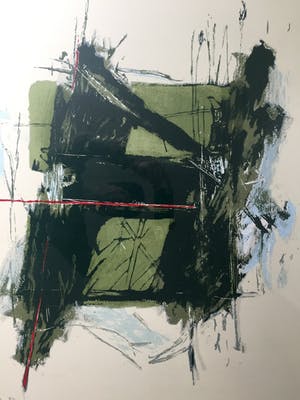 Arty Grimm - Abstracte compositie - Zeefdruk, Ingelijst (Groot) kopen? Bied vanaf 80!