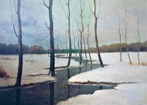 Prosper Boss - Sneeuwlandschap bij valavond kopen? Bied vanaf 249!