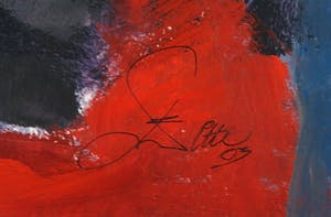 Franscz Witte - Acryl op papier, Zonder titel kopen? Bied vanaf 1!