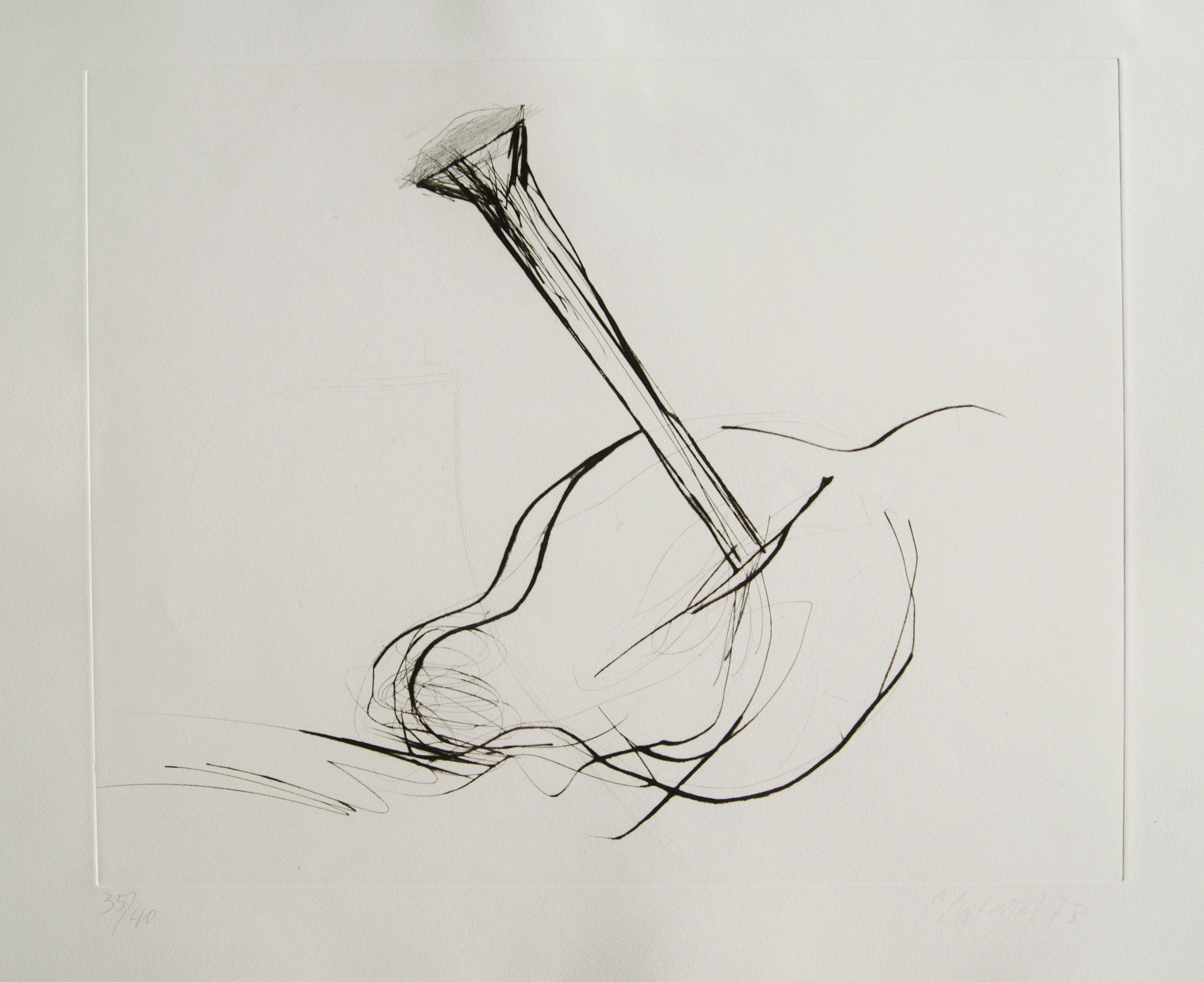 Ger Lataster - figuratieve ets - 1973 - oplage 40 ex. verkocht voor € 85!