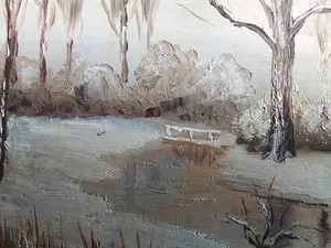 Niet of onleesbaar gesigneerd - Winterzicht aan rivier kopen? Bied vanaf 1!