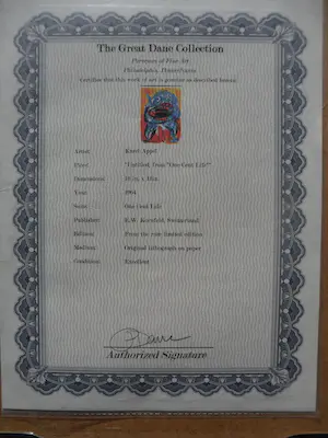 Karel Appel - Litho uit portfolio 'One Cent Life' nieuw ingelijst kopen? Bied vanaf 180!