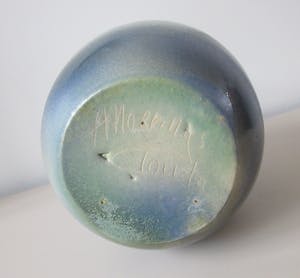 Adrie Moerings - Grote Flesvaas met groen/blauw glazuur kopen? Bied vanaf 38!