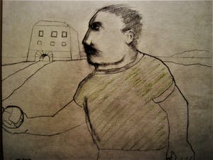 Gorki Bollar - voormalig Joegoslavie - Naief realisme - Pastel - "Jeu de Boules" - gesigneerd kopen? Bied vanaf 25!