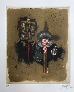 Johnny Friedlaender - Prachtige kleurenets - Gesigneerd - Epreuve D'artiste kopen? Bied vanaf 135!