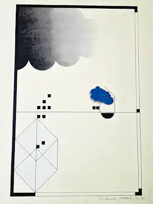 Renaud Levigne - een in zeer kleine oplage (15) gemaakte kleuren zeefdruk - potloodgesigneerd verkauft für € 37!