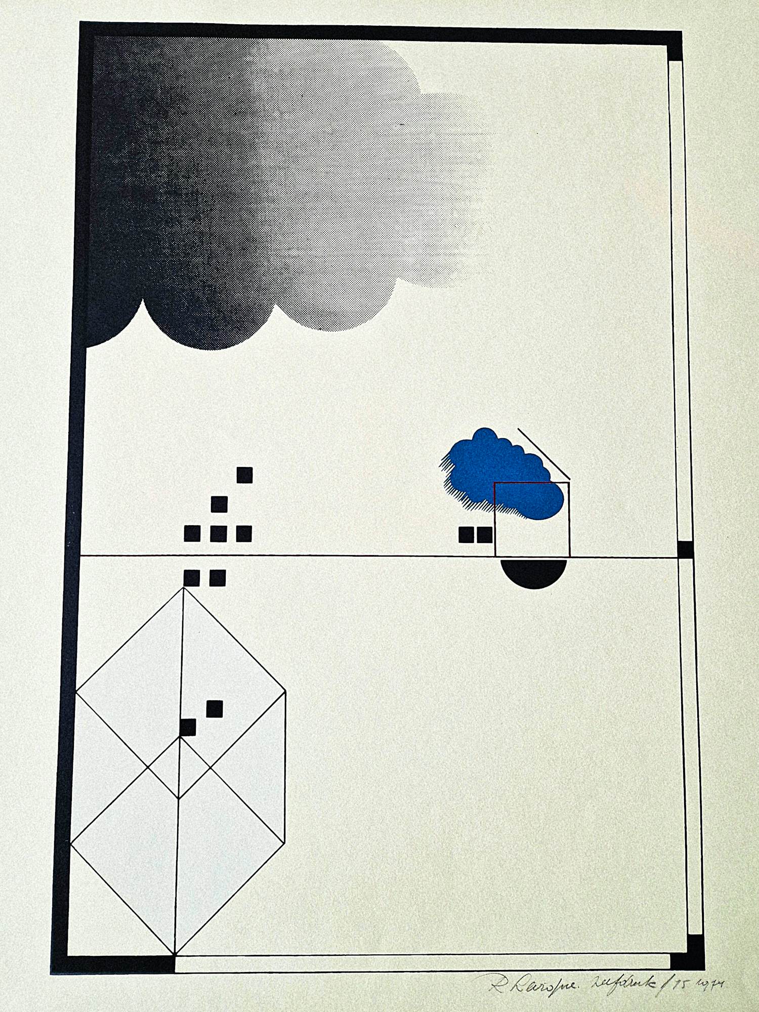 Renaud Levigne - een in zeer kleine oplage (15) gemaakte kleuren zeefdruk - potloodgesigneerd kopen? Bied vanaf 37!