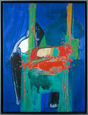 Arty Grimm - Gemengde techniek op doek, Abstracte compositie - Ingelijst kopen? Bied vanaf 300!