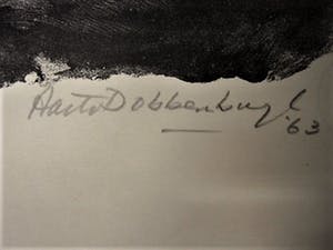 Aart van Dobbenburgh - Fraai Realistisch 1963 Litho "Landhek in Limburg" gesigneerd kopen? Bied vanaf 10!