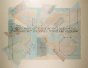 Barendsz & Van Noordt - Collage, Panorama schets 1990 - Ingelijst (Zeer groot) kopen? Bied vanaf 1!