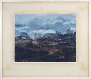 Henri Plaat - Gouache, Zonder titel - Ingelijst verkocht voor € 100!