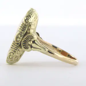 BWG gele ring bezet met een camee - ringmaat 16.5(52) kopen? Bied vanaf 90!