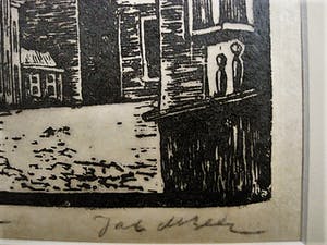 Jac. de Beer - 1920 - Fraaie zwart-wit Houtsnede - "Westertoren amsterdam" potlood gesigneerd kopen? Bied vanaf 10!