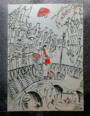 Elva Polyakova - In Amsterdam x 3 painting's kopen? Bied vanaf 10!