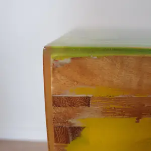 Christian van Hedel - Art Block L geel groen epoxy kopen? Bied vanaf 25!