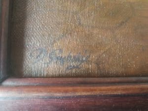 Niet of onleesbaar gesigneerd - 2 handwerkende dames bij raam kopen? Bied vanaf 10!