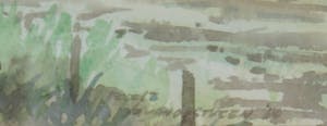 Pieter van Oostveen - Aquarel, Texel - Ingelijst kopen? Bied vanaf 1!