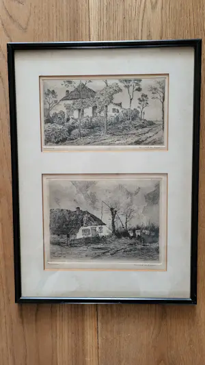 Hendrik de Laat - 2 vroege etsen van boerderijen in Nuland en Rosmalen - ca. 1927 kaufen? Bieten Sie von 65!