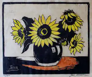 Jac. de Beer - Z.t. (zonnebloemen in vaas) verkauft für € 80!