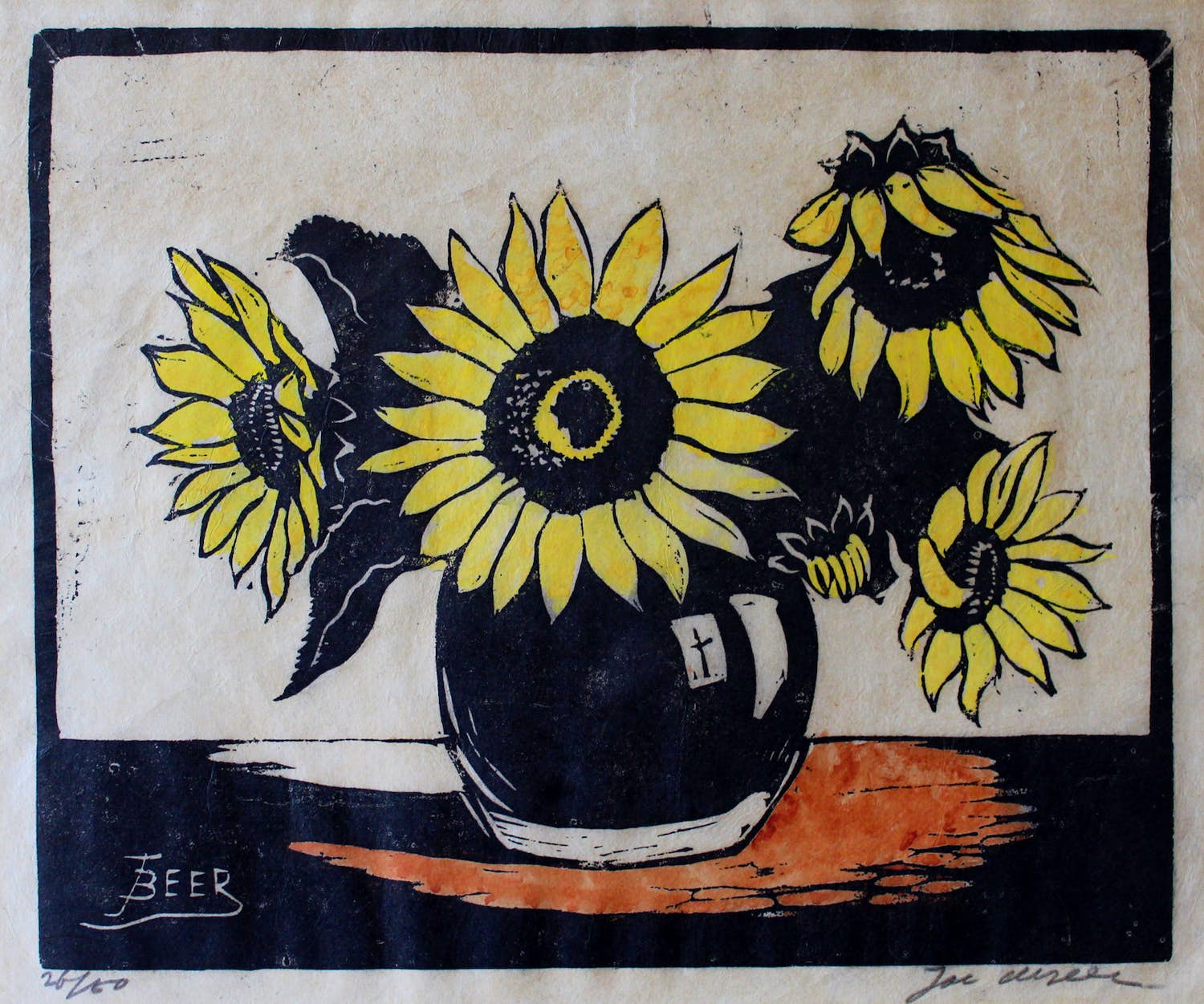 Jac. de Beer - Z.t. (zonnebloemen in vaas) verkocht voor € 80!