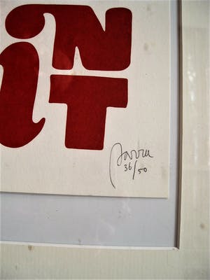 Niet of onleesbaar gesigneerd - gesigneerde PoP Art Litho "I really like the painting but ..." kleine oplage kopen? Bied vanaf 1!