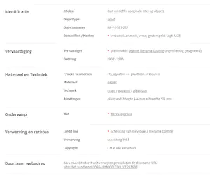 Jeanne Bieruma Oosting - Duif en doffer, aquatint ets kopen? Bied vanaf 1!