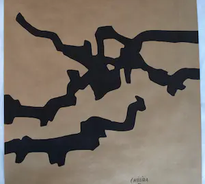 Eduardo Chillida - Litho op bruin pakpapier, “Mármol y plomo” (Marmer en lood)” – 1974 kopen? Bied vanaf 1!