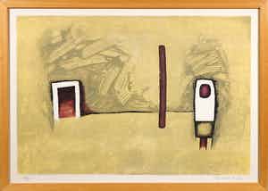 Witold-K - Litho, Zonder titel - Ingelijst verkocht voor € 100!