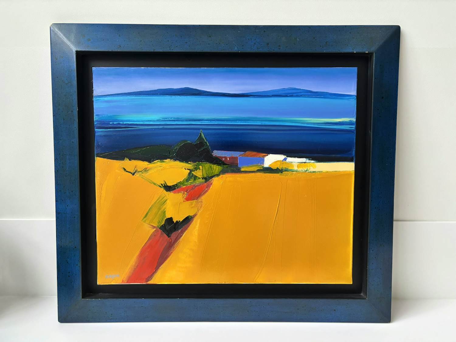 Pascal Etchenic - Olieverf van Mediterraans landschap met titel: 'Champ jaune' kaufen? Bieten Sie von 50!