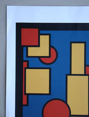 Dirk Koning - Constructieve Compositie - 1970 - Originele zeefdruk gesigneerd en genummerd kopen? Bied vanaf 100!