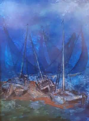 Cobi Doevendans - Skûtsjes in Blue verkocht voor € 50!