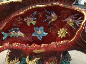 Vallauris Keramiek - VINTAGE - Vis tafellamp kopen? Bied vanaf 75!