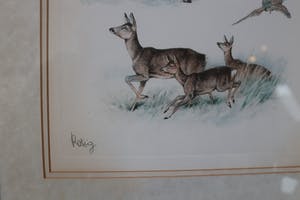 George Frederic Rotig - Cerf avec chevreuil et faisan kopen? Bied vanaf 50!